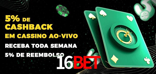 Promoções do cassino ao Vivo 16BET